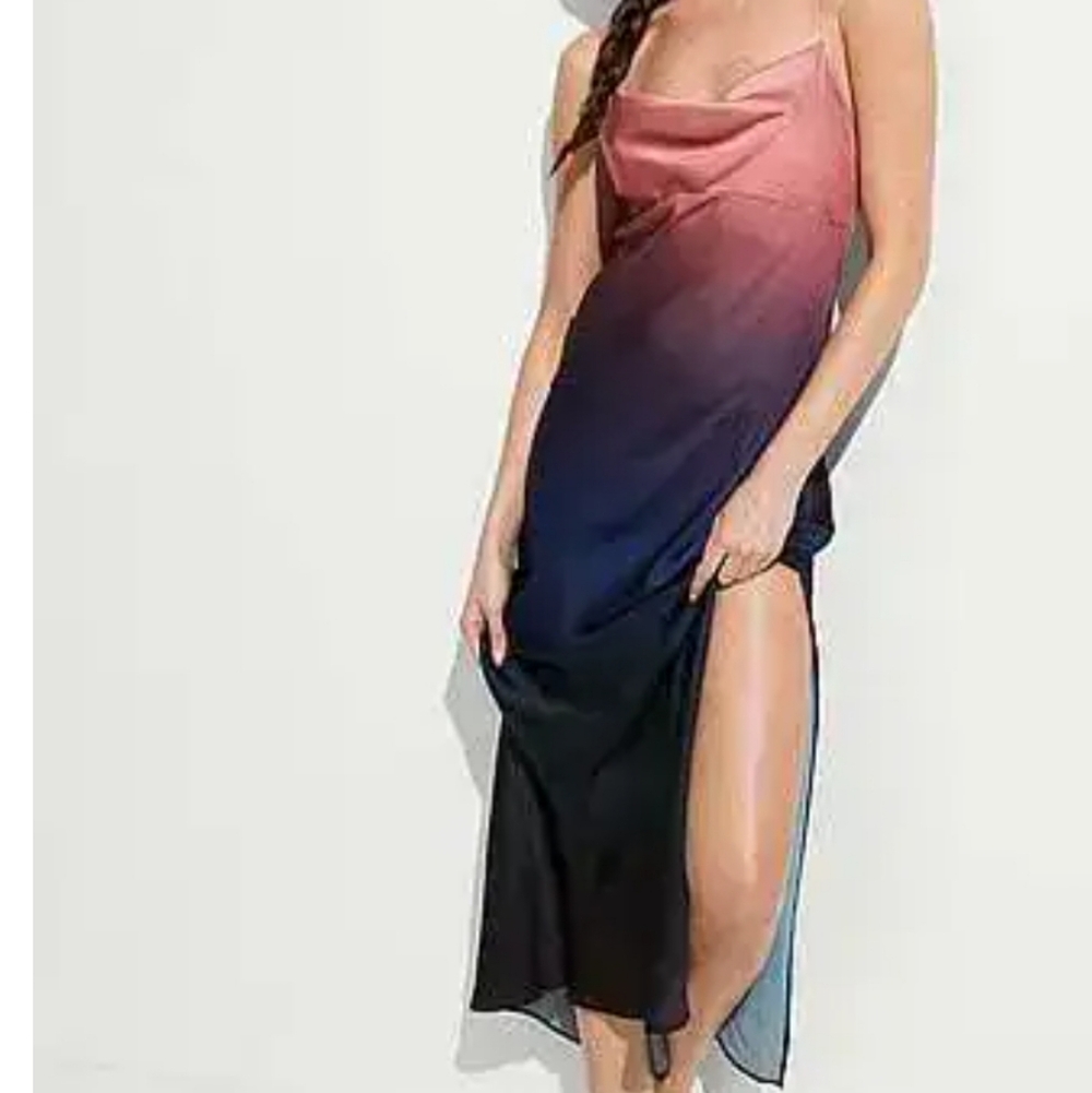 Victoria's Secret Sunset Ombré Satin Dress